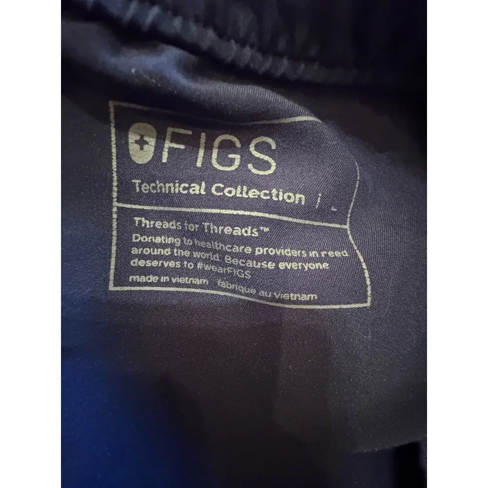 Figs Men's Navy Blue Cairo Cargo Medical Scrub Pants Sz L